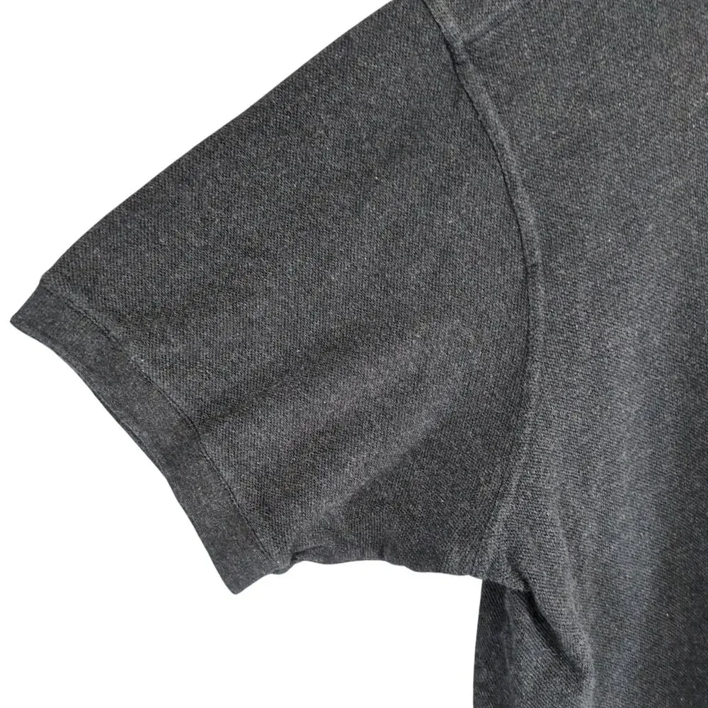 Y2K‎ Banana Republic Men's XL Dark Charcoal Textured Short Sleeve Polo Shirt